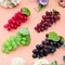 4 Bunches - Artificial Grapes Fake Plastic Fruit Dark Red Grapes String Model Decoration